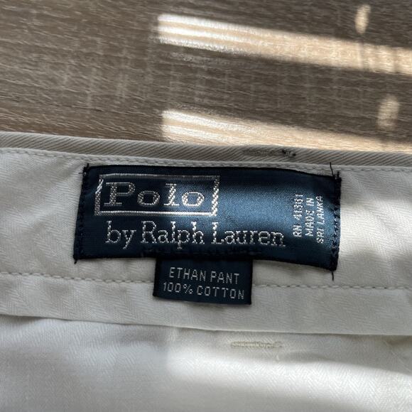 Polo Ralph Lauren Pants Mens 36x32 white Straight Fit Chino Casual - Picture 3 of 8
